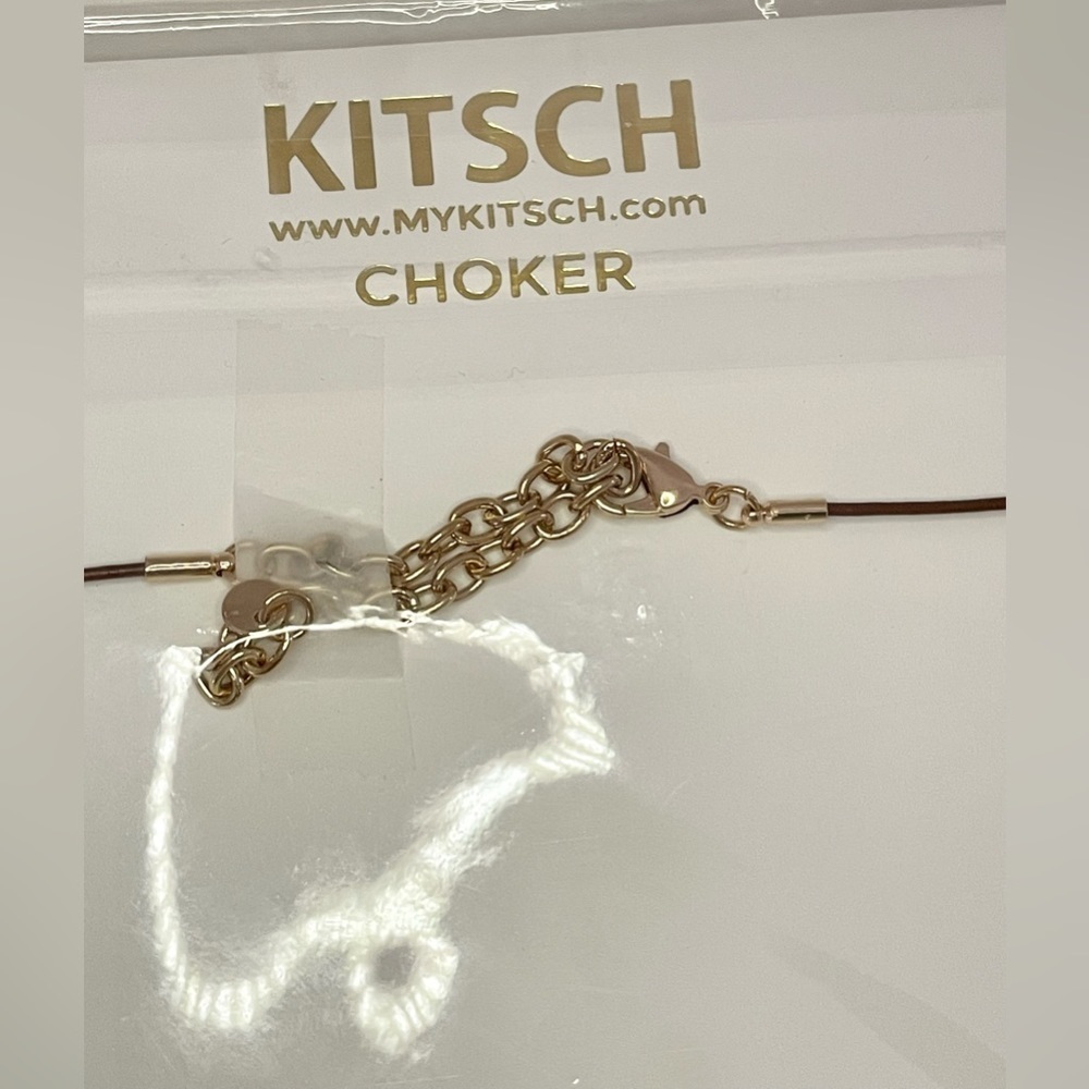 Kitsch Brown Wire Bow Tie Dainty Choker - Picture 6 of 9